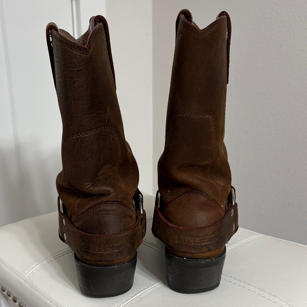 Women’s Durango Brown Leather Harness Boots Size 8 - Picture 4 of 13